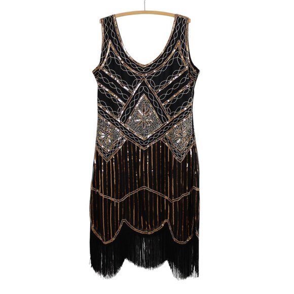 Uniq Sense Fringe Bead Sequin Flapper Dress - Picture 16 of 16
